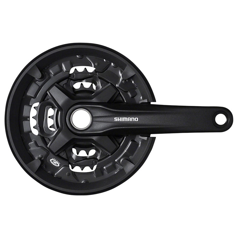 Shimano FC-MT210-3 Crankset – 170mm 9-Speed 40/30/22t Riveted 50mm Chainline BLK