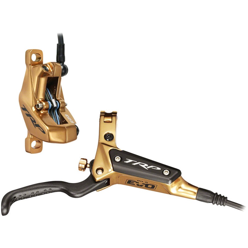 TRP DH-R EVO HD-M846 Disc Brake and Lever – Front Hydraulic Post Mount Gold