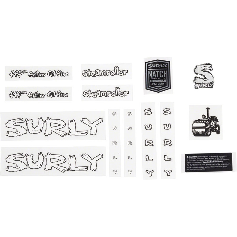 Surly Steamroller Decal Set – White