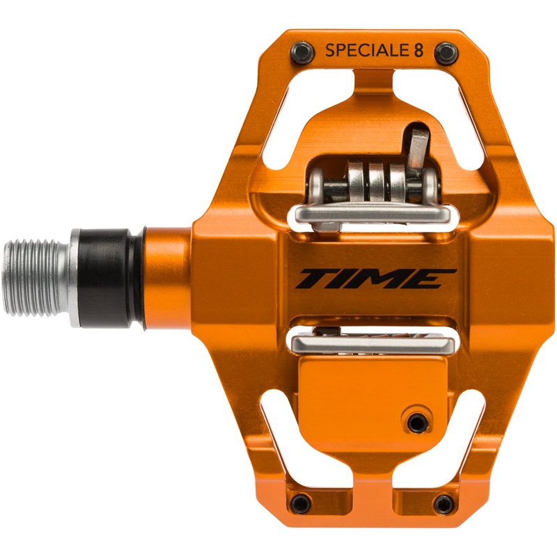 Time SPECIALE 8 Pedals – Dual Sided Clipless Platform Aluminum 9/16″ Orange