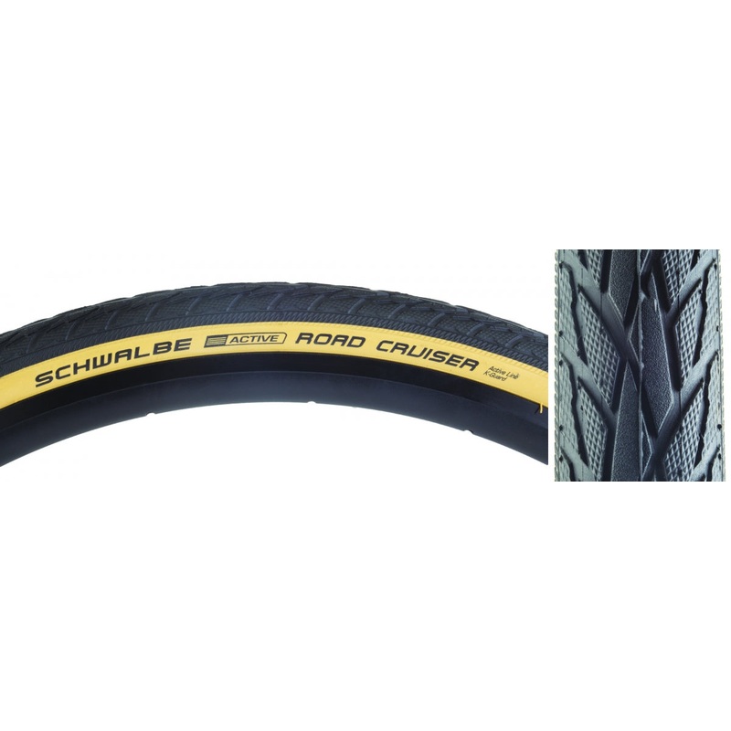Tire Swb Road Cruiser 700X35 Active Twin K-Guard Black/Gum Gn-Compound Wire