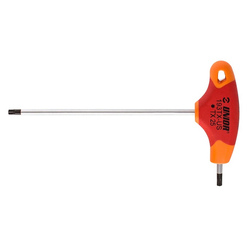 Unior T-Handle Torx Torx Wrench T25 Red/Orange