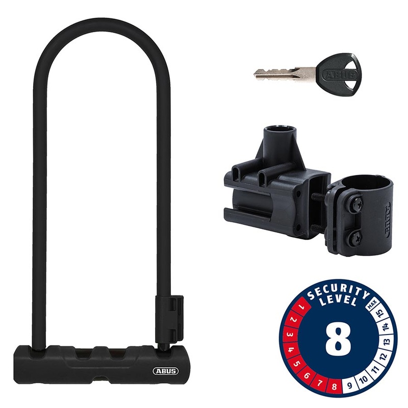 Abus Ultra 410K U-Lock Key 12mm 170x300mm 6.7×11.8 SH34 Black