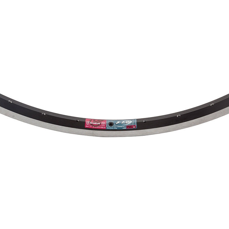 26″ (559mm) Weinmann 519 Aluminum ATB/BMX Rim – 32h – Black w/ Machine Sidewall