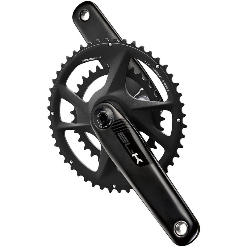 Full Speed Ahead SL-K 2x Modular Carbon Crankset – 165mm For Shimano HG+ 12-Speed 50/34t DM/90 BCD 30mm 386EVO Spindle BLK