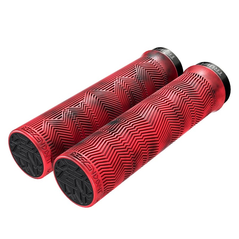 Truvativ Descendant Single Locking, Grips, 133mm, Red/Blood Red, Pair