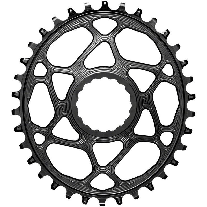 absoluteBLACK Oval Direct Mount Chainring – 34t CINCH Direct Mount 3mm Offset Requires Hyperglide+ Chain BLK