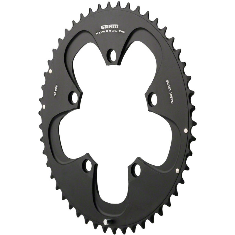 SRAM Red/Force Non-Hidden Bolt 52T 110mm Black Chainring Use with 36 or 38T
