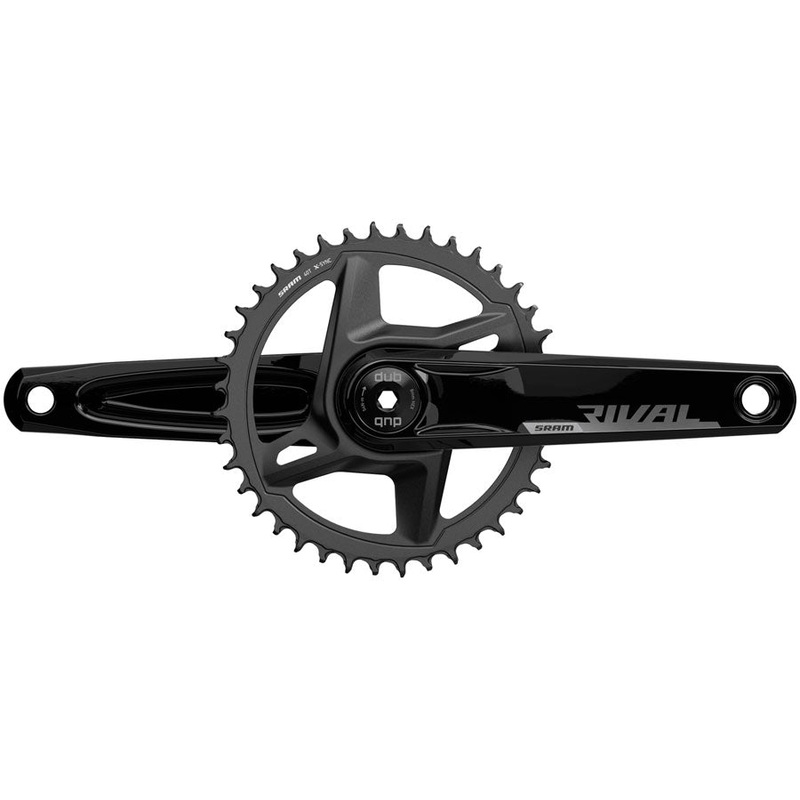 SRAM Rival 1 AXS Wide Crankset – 175mm 12-Speed 46t 8-Bolt Direct Mount DUB Spindle Interface BLK D1