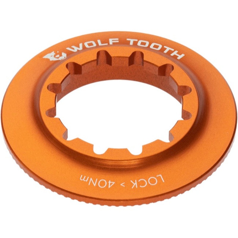 Wolf Tooth Components Centerlock Rotor Lockring – Internal Splined – Orange
