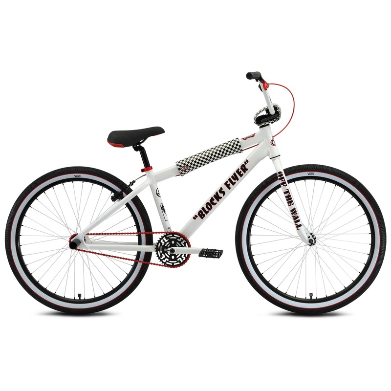 SE Bikes Vans Blocks Flyer 26″ BMX Freestyle Bike-White