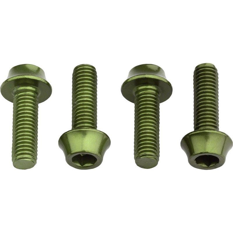 Wolf Tooth Water Bottle Cage Bolts – Set/4 Aluminum Olive