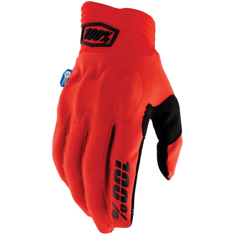 100% Cognito Smart Shock Gloves – Red Full Finger X-Large