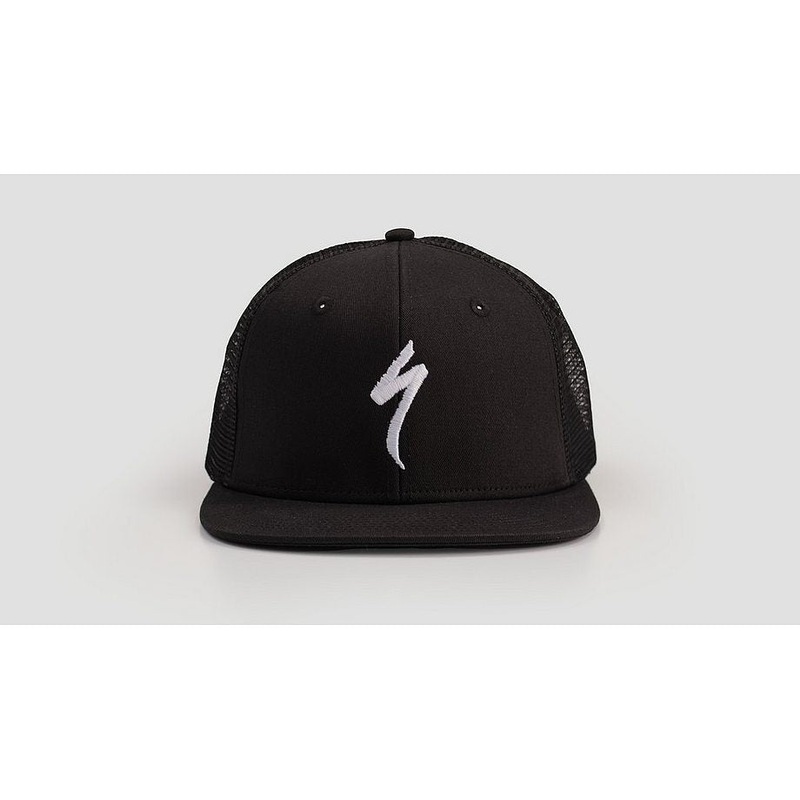 Specialized trucker hat black/white s logo one size