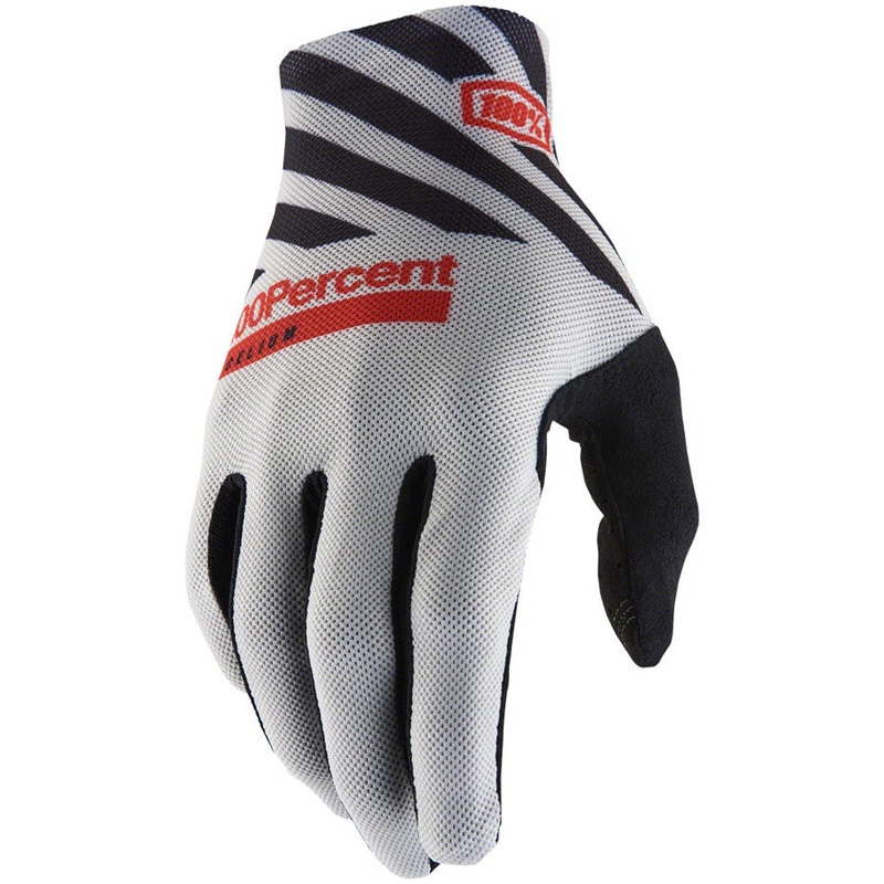 100% Celium Gloves – Gray, Full Finger, Men’s, Medium