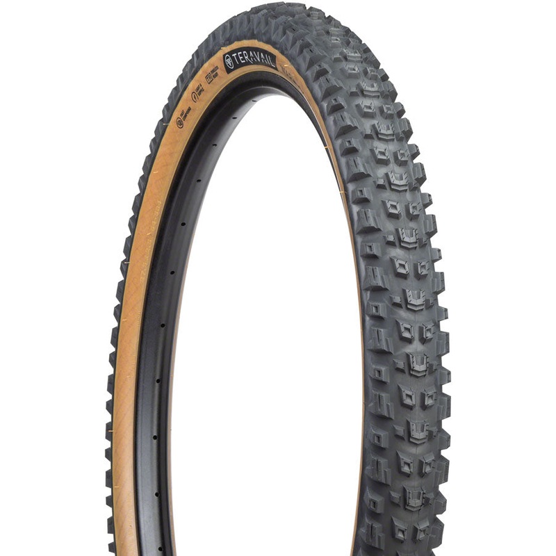 Teravail Warwick Tire – 27.5 x 2.5 Tubeless Folding Tan Durable Grip Compund