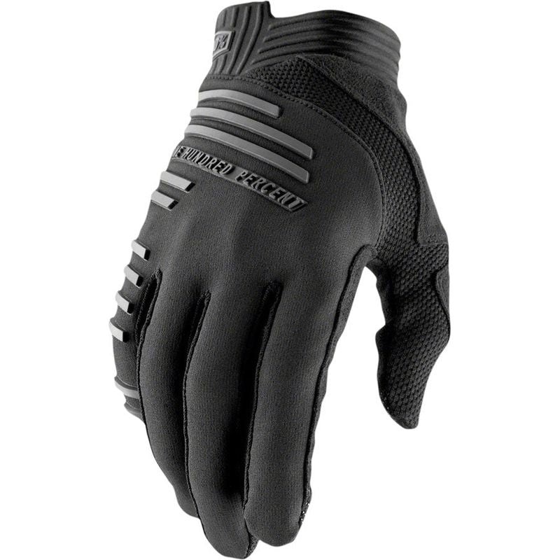 100% R-Core Gloves – Black Full Finger Men’s Medium