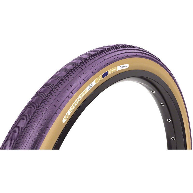 Panaracer GravelKing SS Tire – 700 x 45 Tubeless Folding Purple/Brown