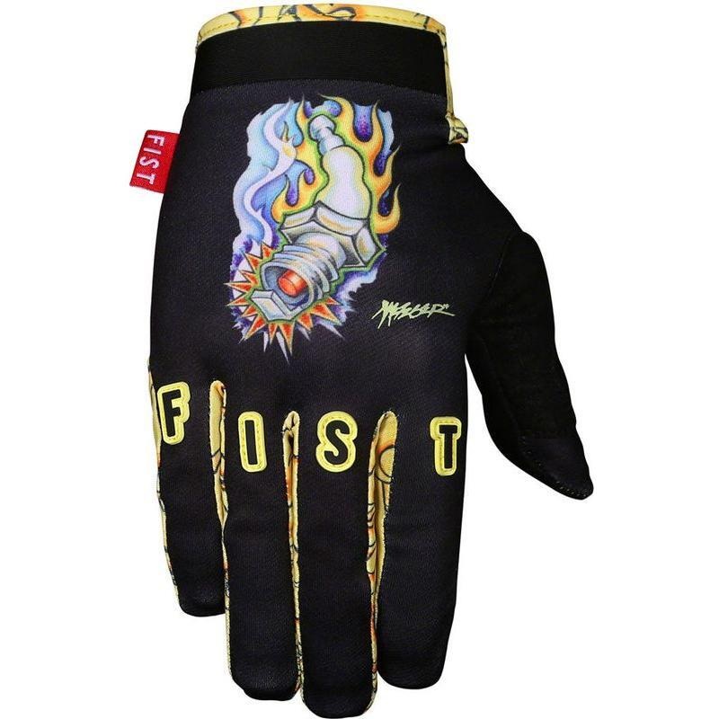 Fist Handwear Mike Metzger Flaming Plug Bicycle Gloves