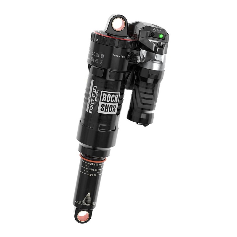 RockShox Super Deluxe Flight Attendant Rear shock 210×55 Shaft Eyelet: Standard Body Eyelet: Bearing 0 Neg/2 Pos Token Reb55/Comp30 Lockout6