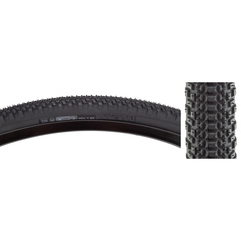 Tire Wtb Vulpine 700X36 Black/Bk Light Fr Tcs/120/Dna/Sg2 Fold