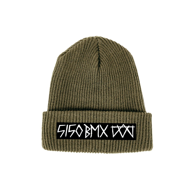 5150bmx Oversized Logo Beanie (Olive)