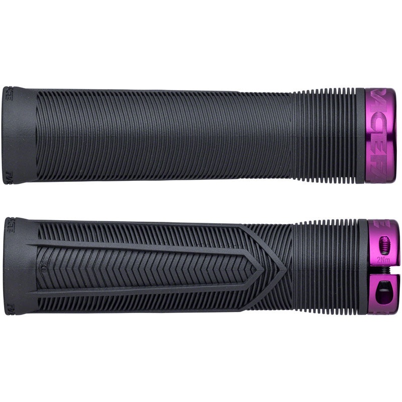 RaceFace Chester Grips – Lock-On, Black/Purple, 31mm