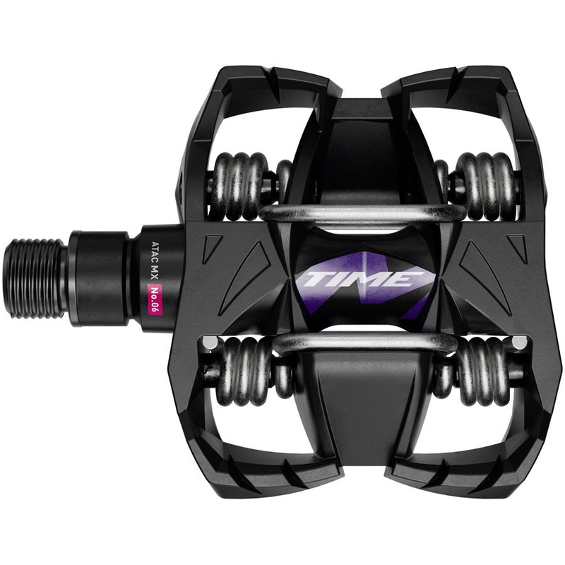 Time MX 6 Pedals – Dual Sided Clipless with Platform, Aluminum, 9/16″, Black, B1