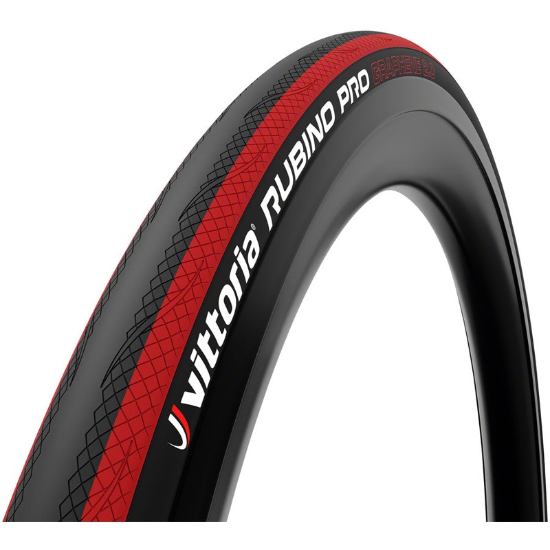 Vittoria Rubino Pro Tire – 700 x 25, Clincher, Folding, Black/Red, G2.0
