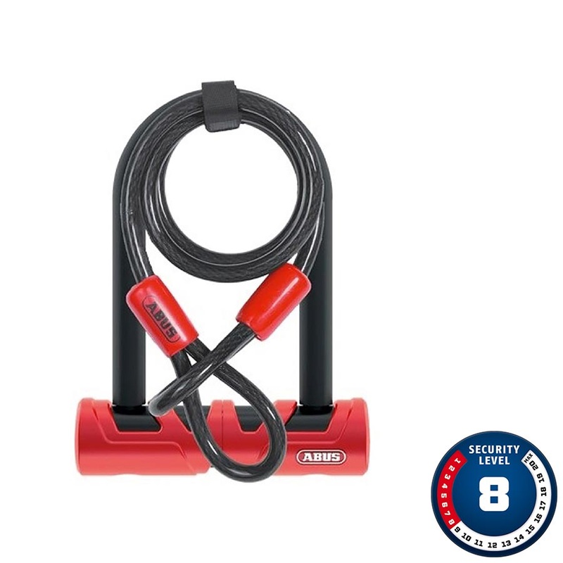 Abus Ultimate U-Lock – x 5.5″ Keyed Black Includes Cobra Cable