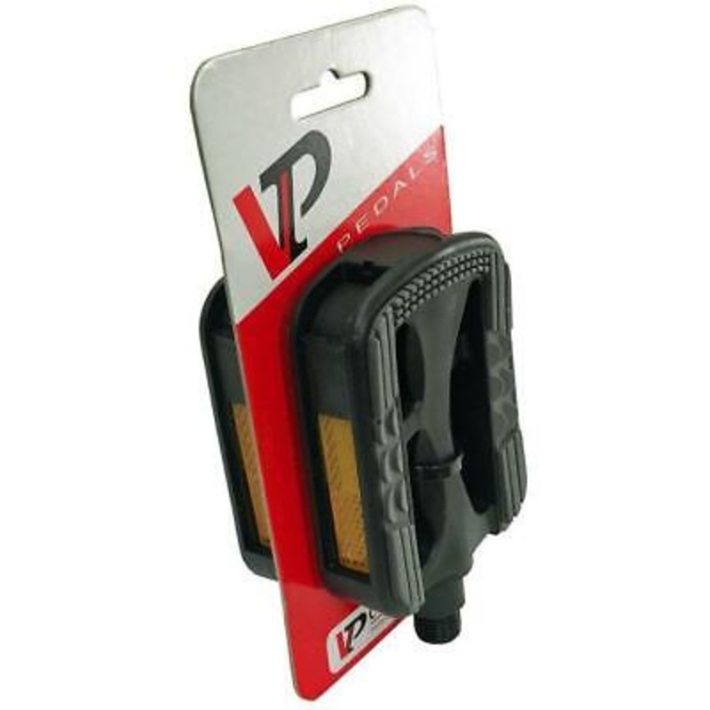 VP Bicycle Cruiser Pedals Bike Pedal Set Black w/ Gray 9/16″ Axle