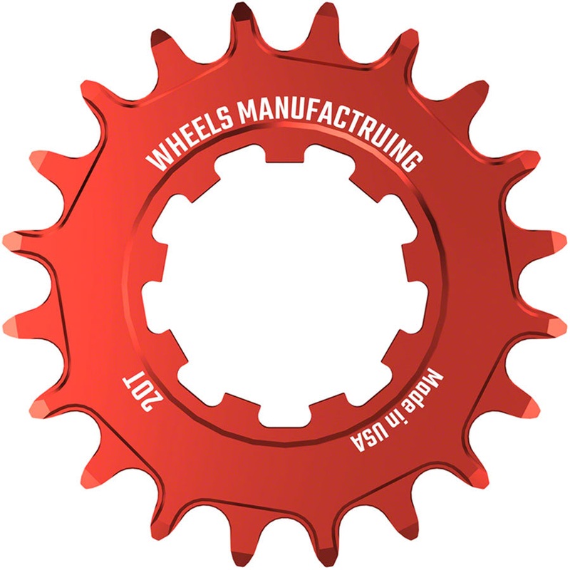 Wheels Manufacturing SOLO-SPEED Cog – 20t, Fits SOLO-SPLINE and SOLO-XD kits, Red