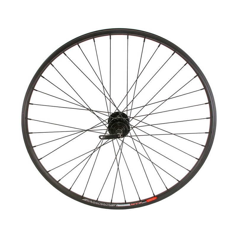 27.5 ALLOY FRONT 6/BOLT DISK WHEEL 36 SPOKE 14GBLACK 3/8 Q.R/AXLE DOUBLE WALL BLACK | Live 4 Bikes