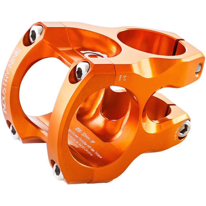 Industry Nine A35 Stem – 32mm, 35 Clamp, +/-9, 1 1/8″, Aluminum, Orange
