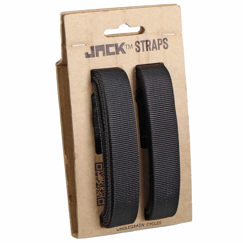 Wholegrain Cycles Jack Straps Nylon with Buckle Black Pair
