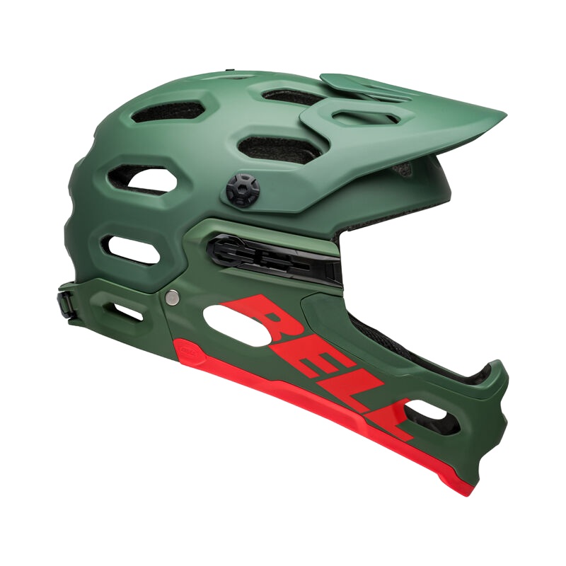 Bell Super 3R MIPS Full Face Helmet – Matt Dark Green-Infrared