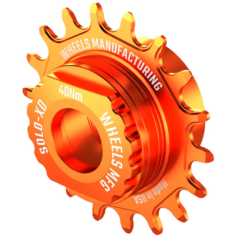 Wheels Manufacturing SOLO-XD XD/XDR Single Speed Conversion Kit – 18t For SRAM XD/XDR Freehub Orange