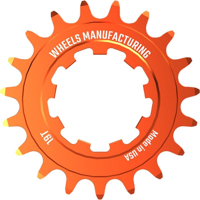 Wheels Manufacturing SOLO-SPEED Cog – 19t Fits SOLO-SPLINE and SOLO-XD kits Orange