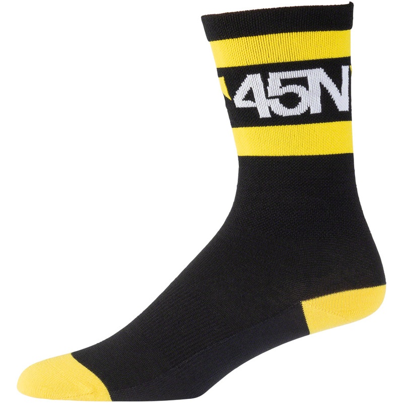 45NRTH SuperSport Lightweight Sock – Black/Citron Small