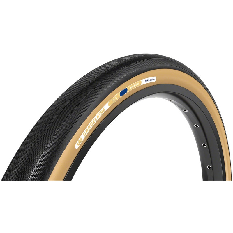 Panaracer GravelKing Slick Tire – 650b x 38 / 27.5 x 1.50, Tubeless, Folding, Black/Brown RF650B38-GK-D2