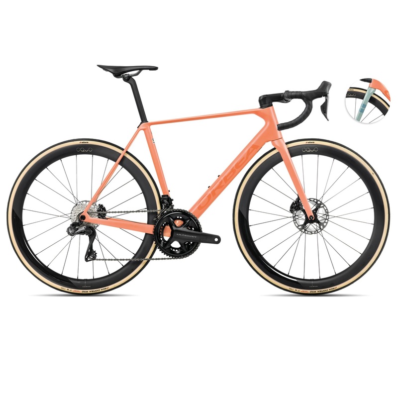 2025 Orbea ORCA M20iLTD Racing ROAD BIKE – 51cm, Orange Cloud (Matte) – Stone Blue (Matte-Gloss)