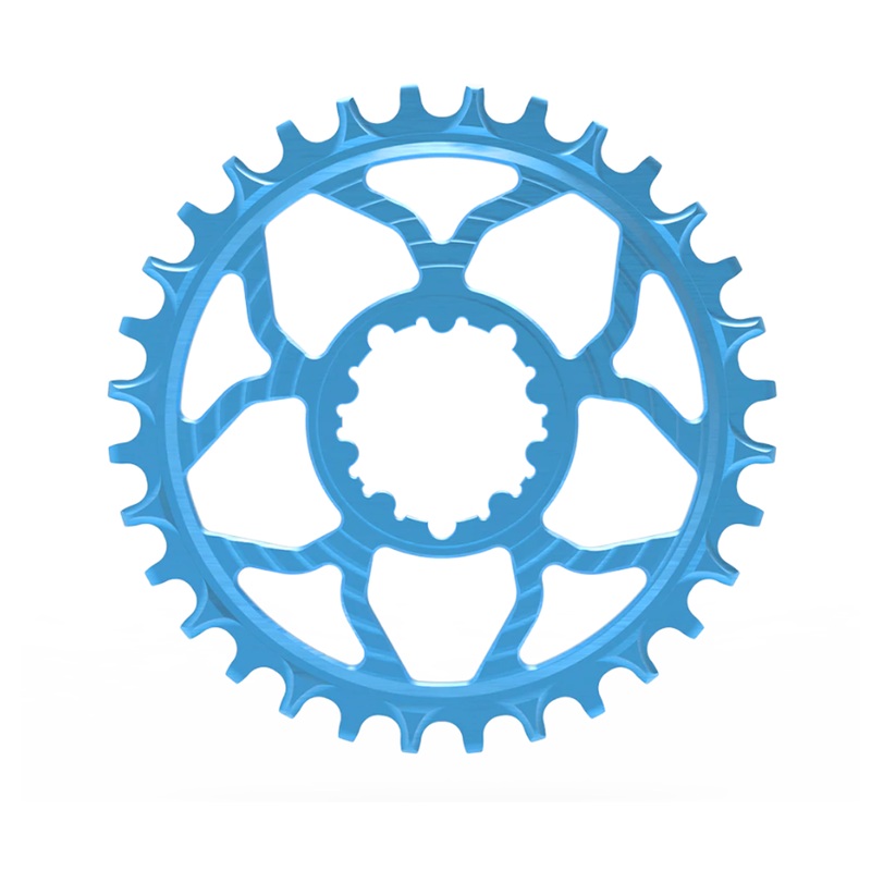 5Dev Classic Chainring, Teal, SRAM 3 Bolt, 32 Tooth, 3mm Offset