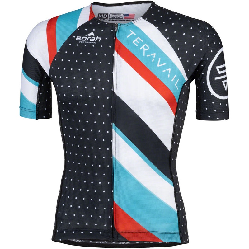 Teravail Waypoint Mens Jersey – Black White Blue Red Small
