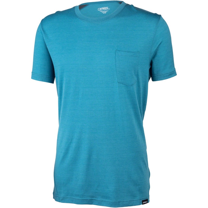 Surly Merino Pocket T-Shirt: Blue LG