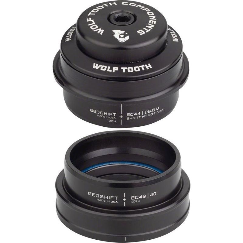 Wolf Tooth GeoShift Performance Angle Headset – 2 Deg Short EC44/EC49 Black