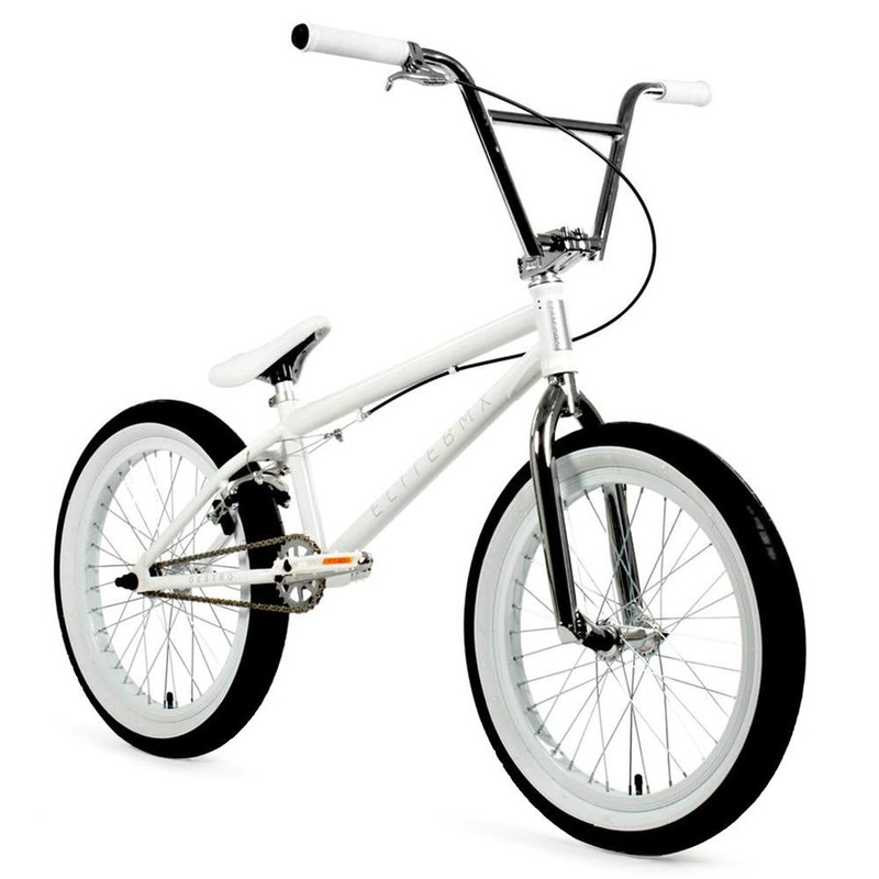 Elite BMX Destro 20.5″TT BMX Freestyle Bike-White Chrome