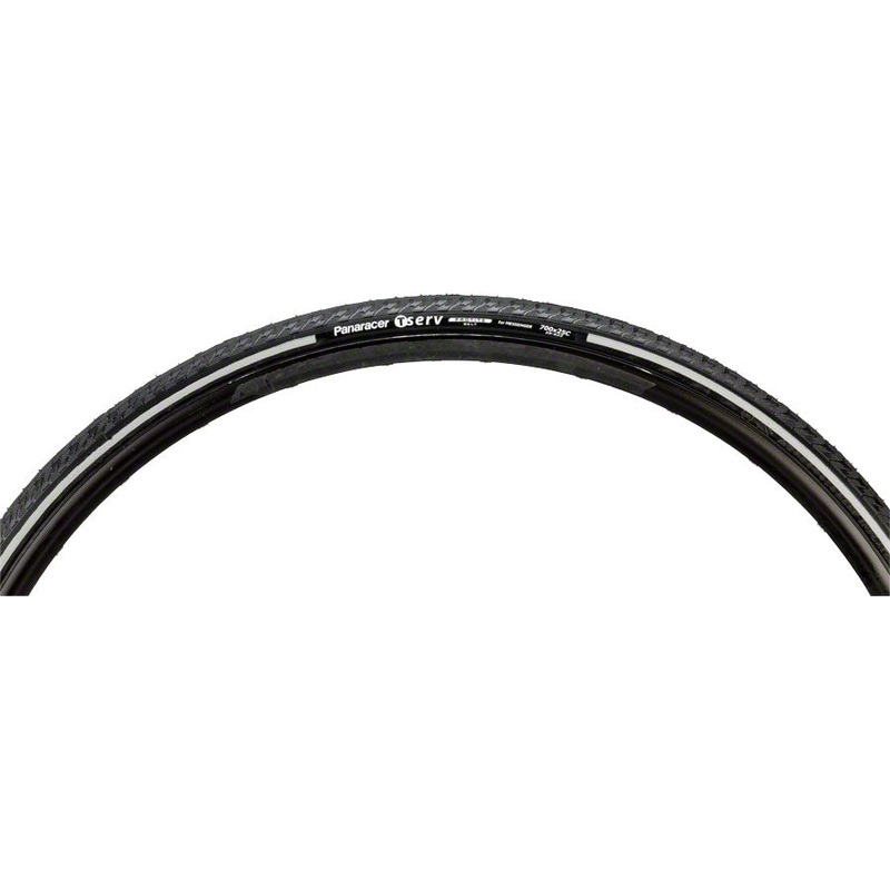 Panaracer T-Serv Protite Tire – 700 x 32, Clincher, Folding, Black/Reflective, 60tpi