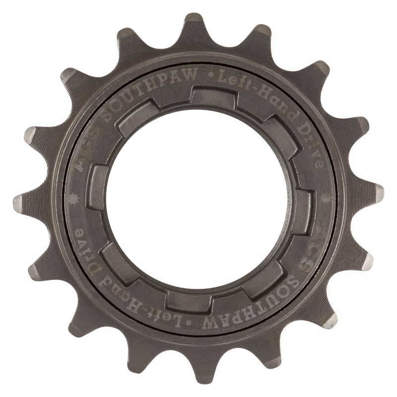 ACS Southpaw Freewheel – 16t Gun Metal For Left Hand Drive