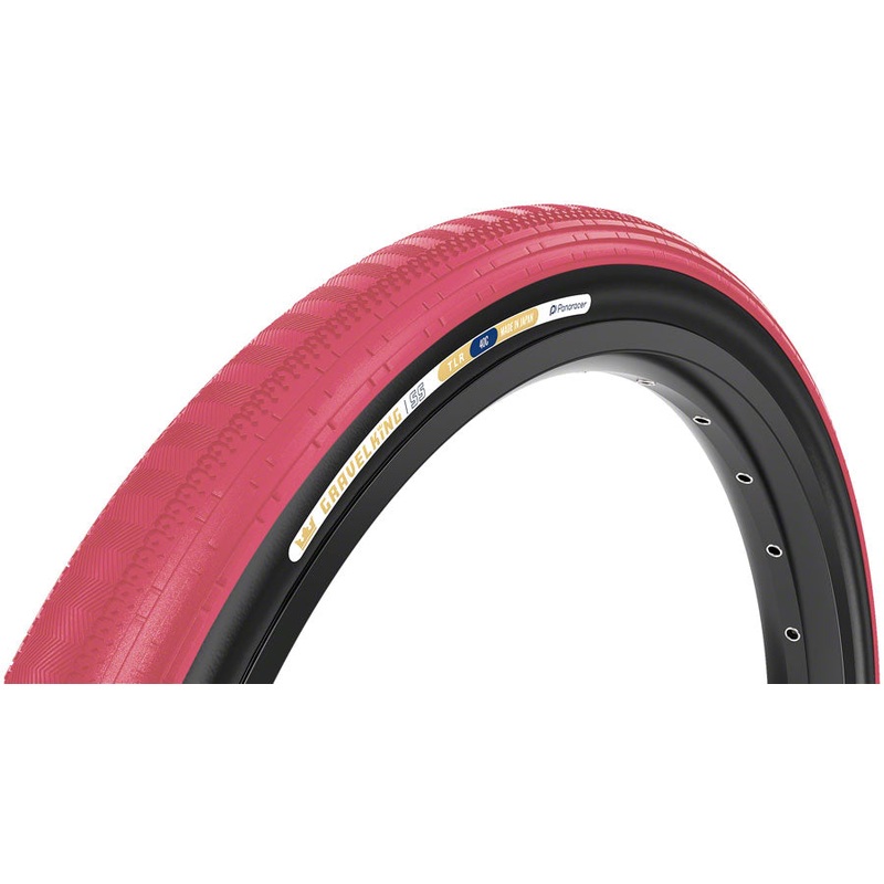Panaracer GravelKing SS Tire – 700 x 45 Tubeless Folding Cranberry/Black