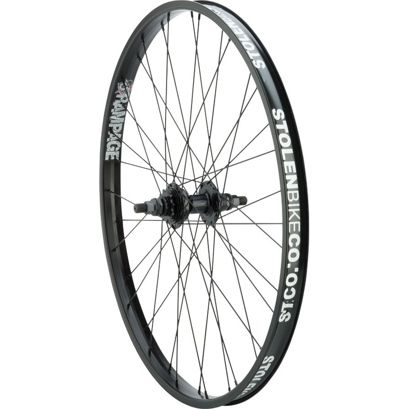 Stolen Rampage Rear Wheel – 26″ 14 x 110mm Rim Brake Cassette Black Clincher
